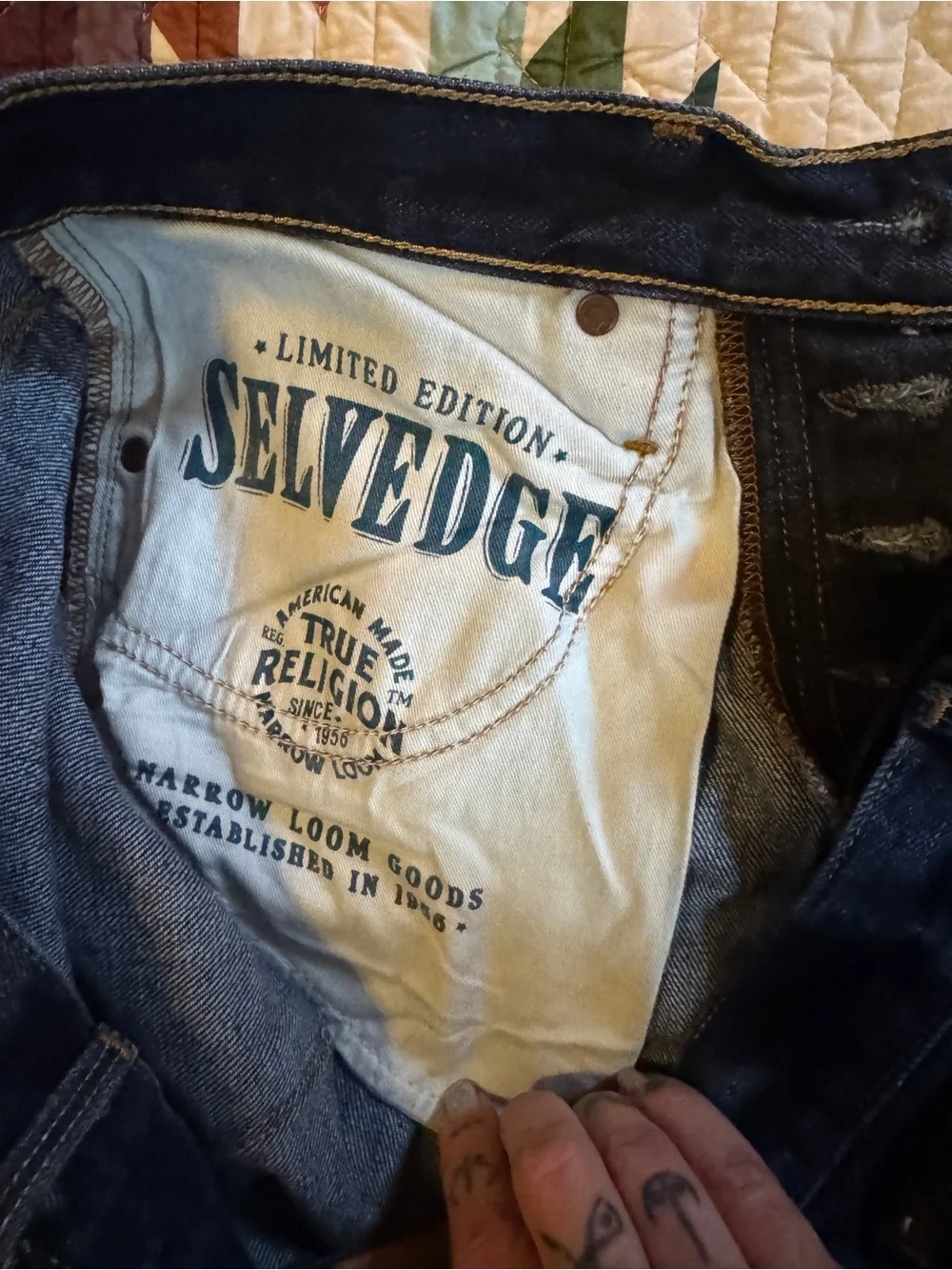 True Religion selvedge denim jeans